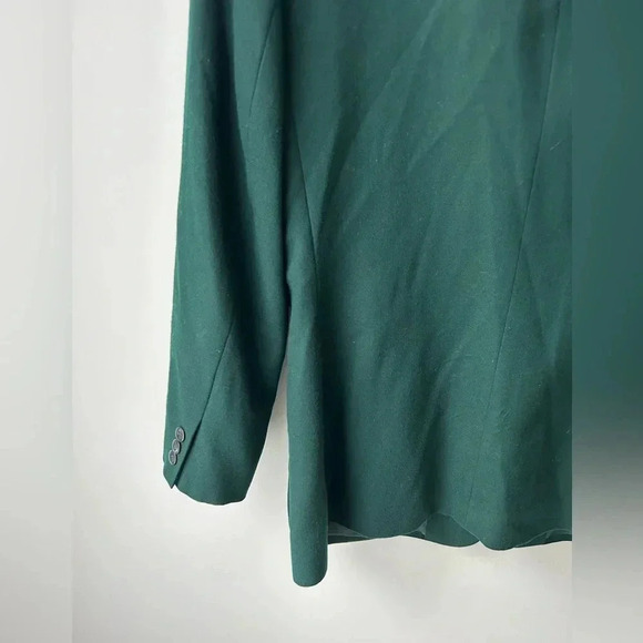 Vintage Talbots Blazer Jacket dark forest Green Wool  Vintage USA Women - Picture 9 of 10
